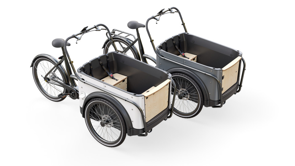 Royal Cargo Bike 2W Premium - elektrische tweewieler bakfiets - Beige